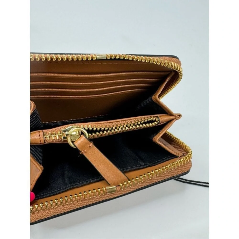 ZAC Zac Posen Women's Eartha Zipped Small Wallet-Pearl Lady Brown NWT